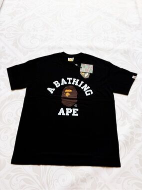 A Bathing Ape Black Logo Graphic Tee